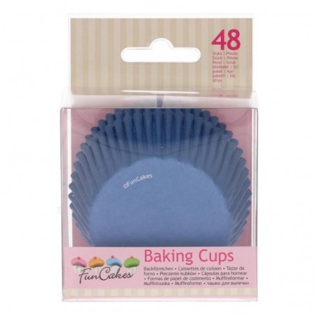 FUNCAKES CAISSETTE CUPCAKE BLEU ROI48 PCES