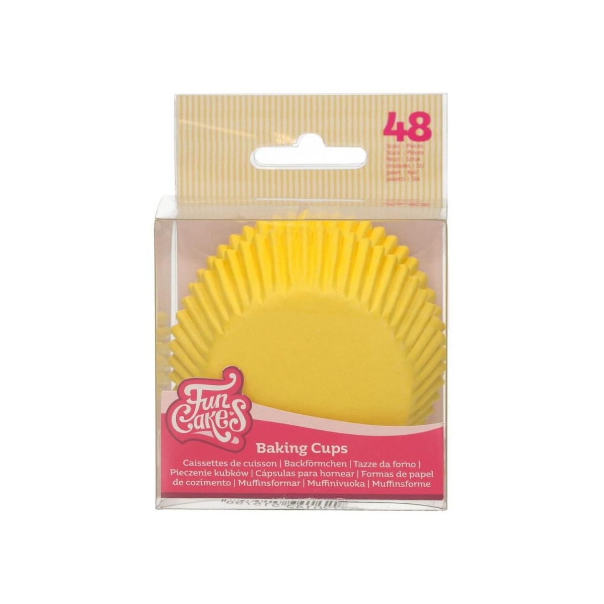 FUNCAKES CAISSETTE CUPCAKE JAUNE 48 PCES