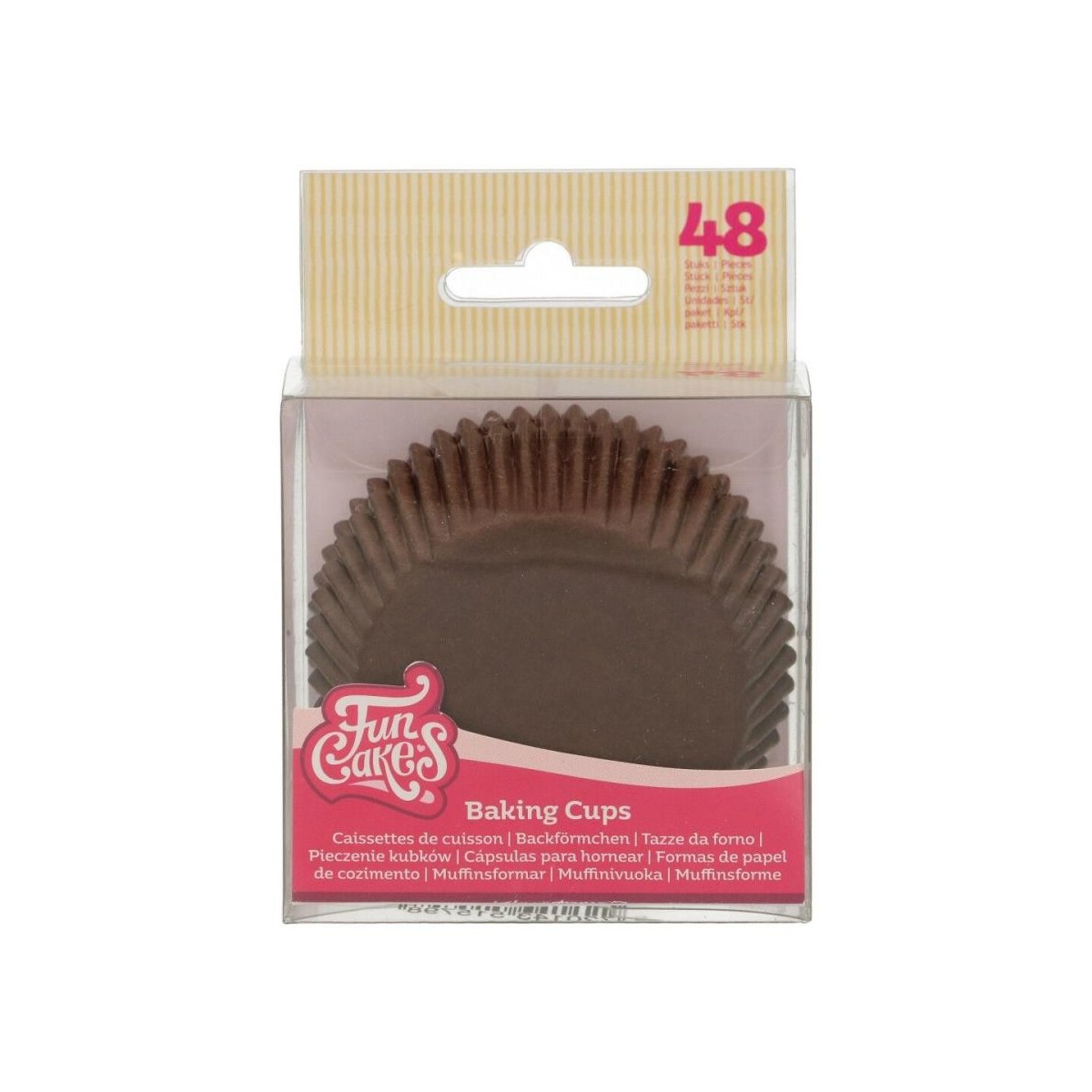 FUNCAKES CAISSETTE CUPCAKE MARRON 48 PCES