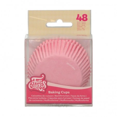 FUNCAKES CAISSETTE CUPCAKE ROSE CLAIR 48 PCES