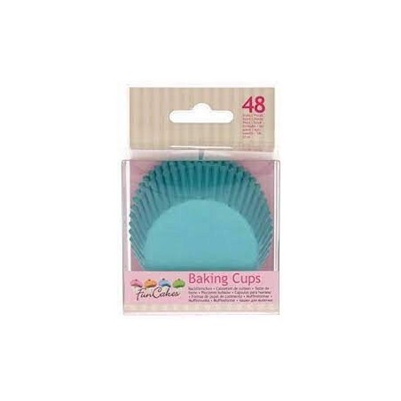 FunCakes Cupcakevormpjes Turquoise 48 STUKKEN BLISTER