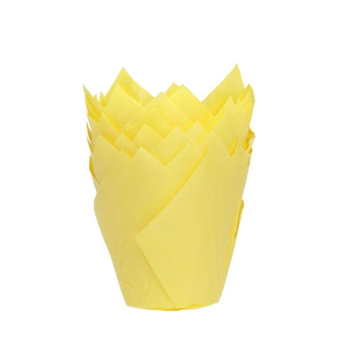 HOM TULIPCUP MUFFIN JAUNE DIAM 5CM 36 PCES