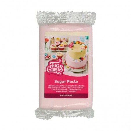 FUNCAKES PATE A SUCRE ROSE PASTEL 250GR