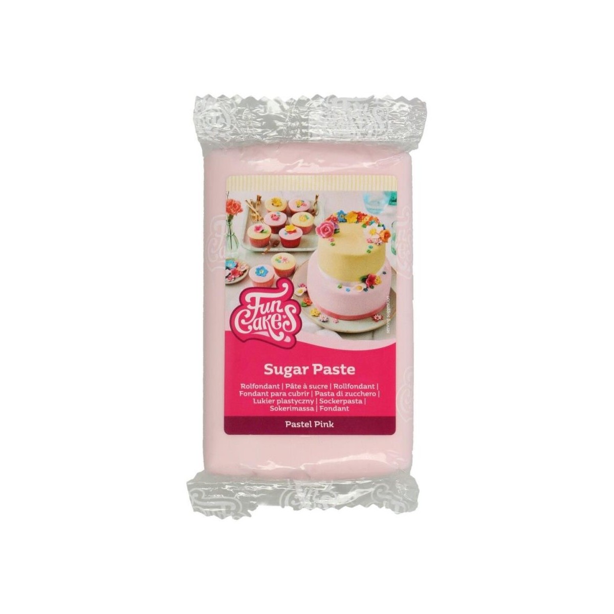 FUNCAKES PATE A SUCRE ROSE PASTEL 250GR