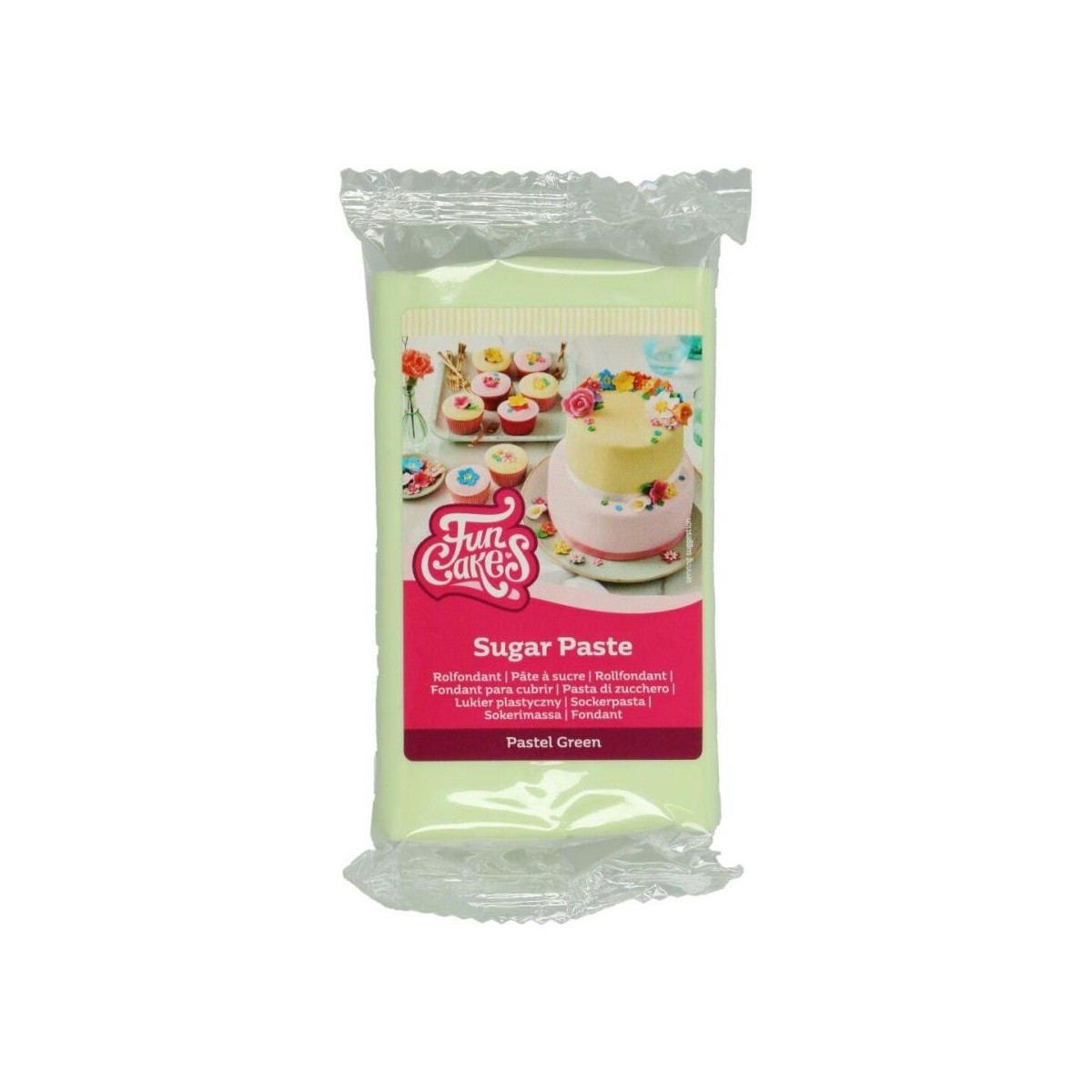 FUNCAKES PATE A SUCRE VERT PASTEL 250GR