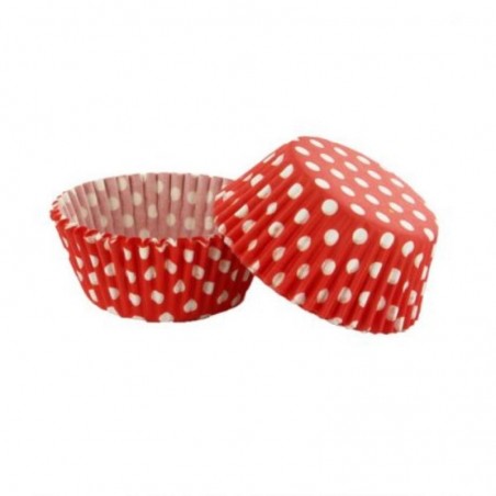 CAISSETTE CUPCAKE ROUGE POIDS BLANC 50 PCES