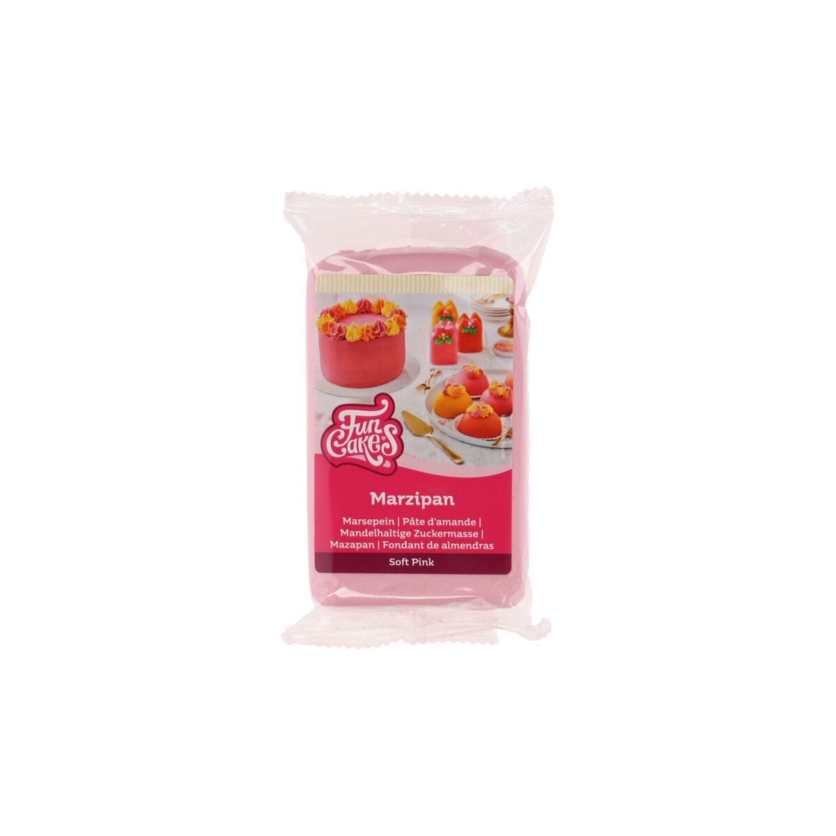 FunCakes Marsepein 20% roze pastel 250g pakket