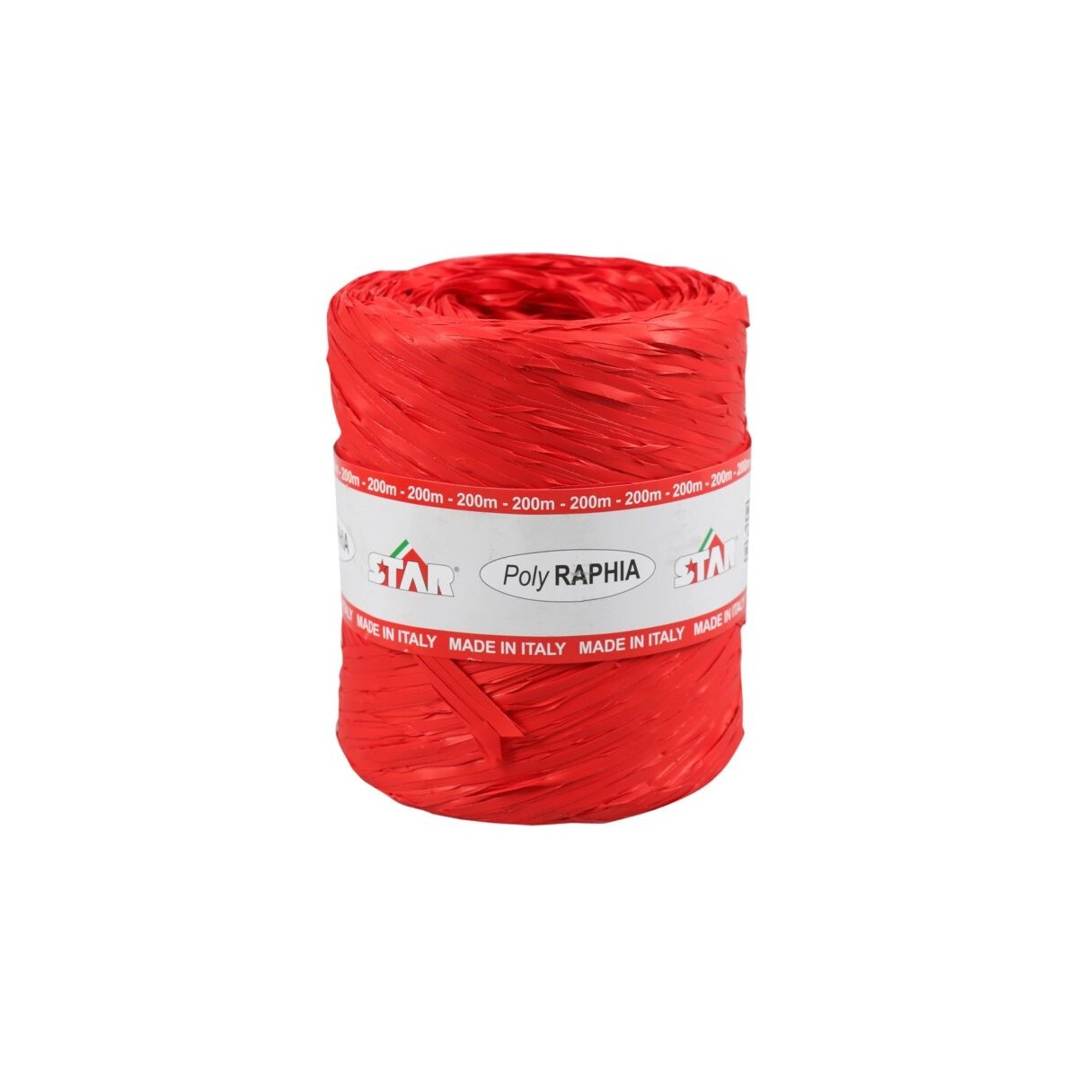 POLY RAPHIA 15MM X 200M ROUGE R00