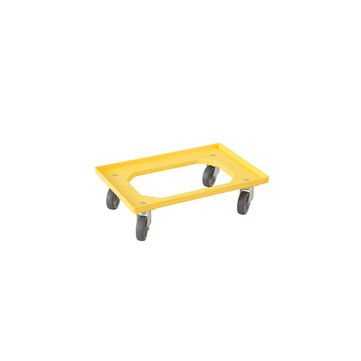 CHARIOT DOLLY 60X40 JAUNE ROUES CAOUTCHOUCEURONORM