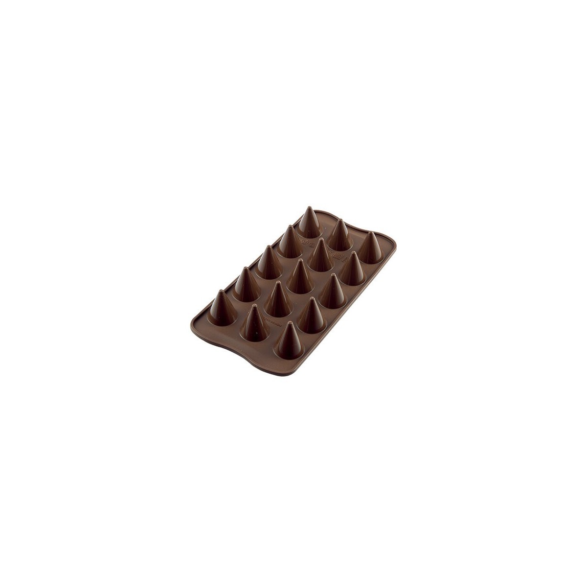 MOULE A PRALINE EN SILICONE BRUN CONE SCG20