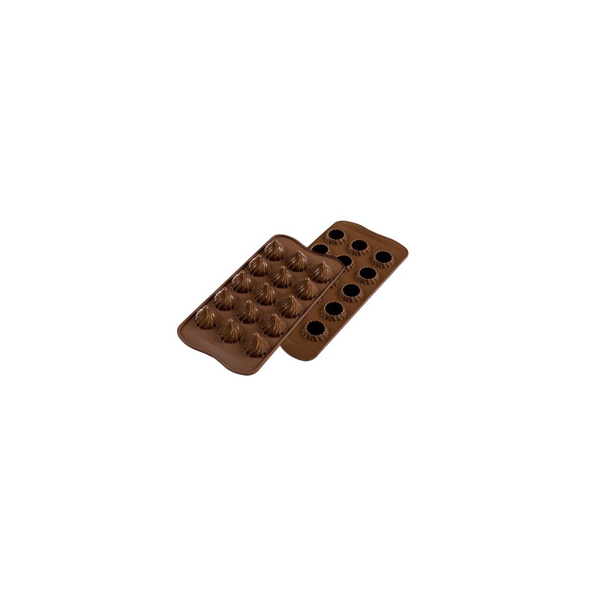 PRALINE CHOCOLADEVORM 3D VLAM SCG47 IN SILICONEN