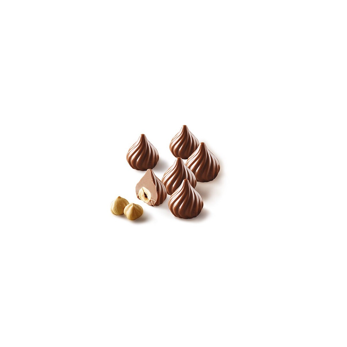 MOULE A PRALINE 3D CHOCO FLAME SCG47 EN SILICONE BRUN