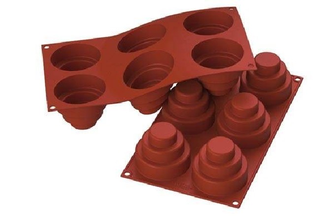 SILIKOMART SF148 MOULE 6 WONDER CAKES Ø75 HT 60MM 