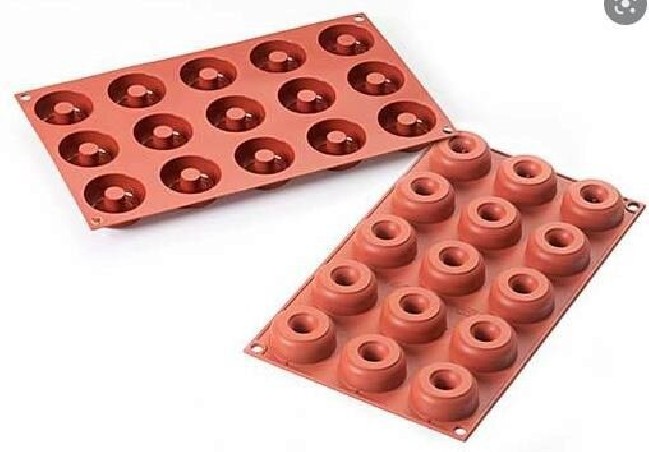 SILIKOMART SF171 MOULE 15 MINI DONUTS Ø45 HT 18MM 22ML ANTI-ADHESIF GN1/3 -50° À 250°