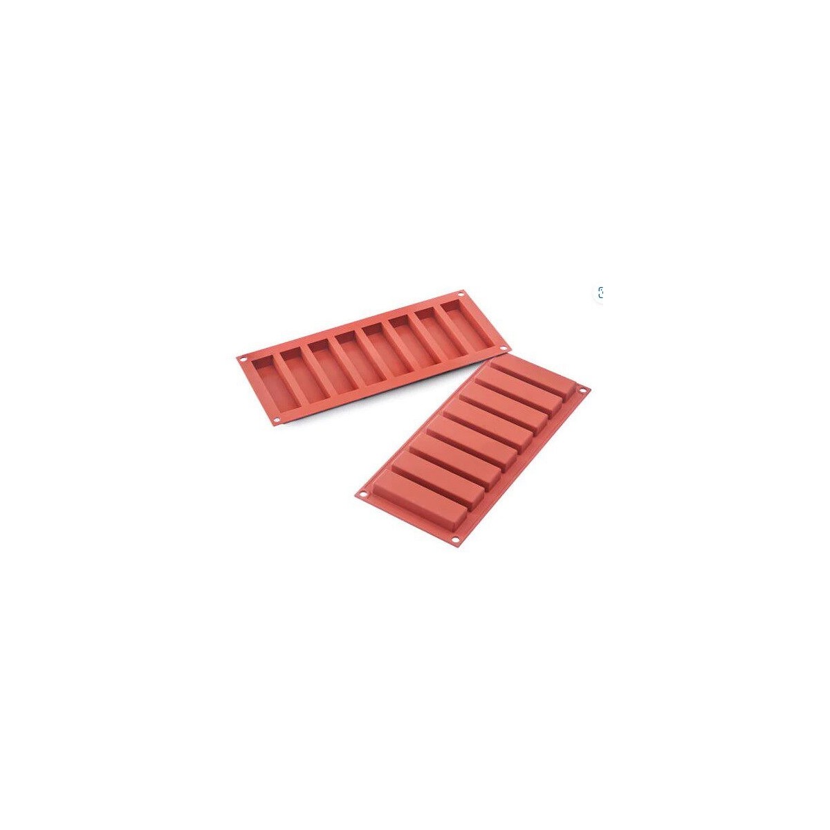 SILIKOMART SF184 MOULE 8 RECTANGLES 100X26 HT 16 MM 40ML ANTI-ADHESIF GN1/3 -50° À 250°