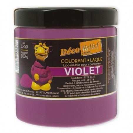 POWDERED LACQUER DYE FOR PURPLE CHOCOLATE 100GR