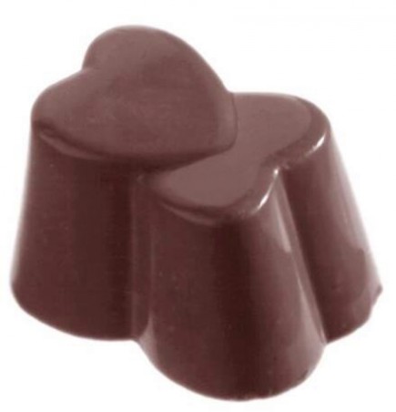 MOULE À CHOCOLAT COEUR DOUBLE CW1023 3X8 -- 11GR