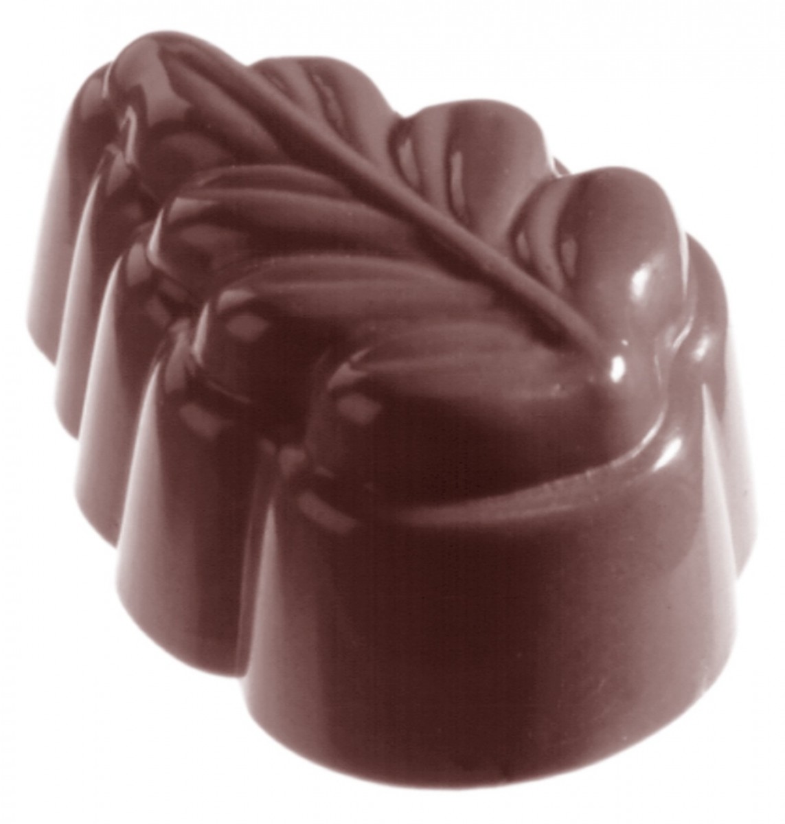 MOULE À CHOCOLAT FEUILLE MODÈLE DRESSÉE CW1027 3X8 -- 12GR