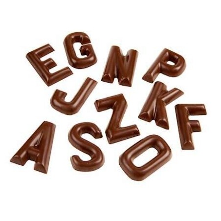 CHOCOLADEVORM LETTERS ALFABET A-Z 26 FIG. CW1426