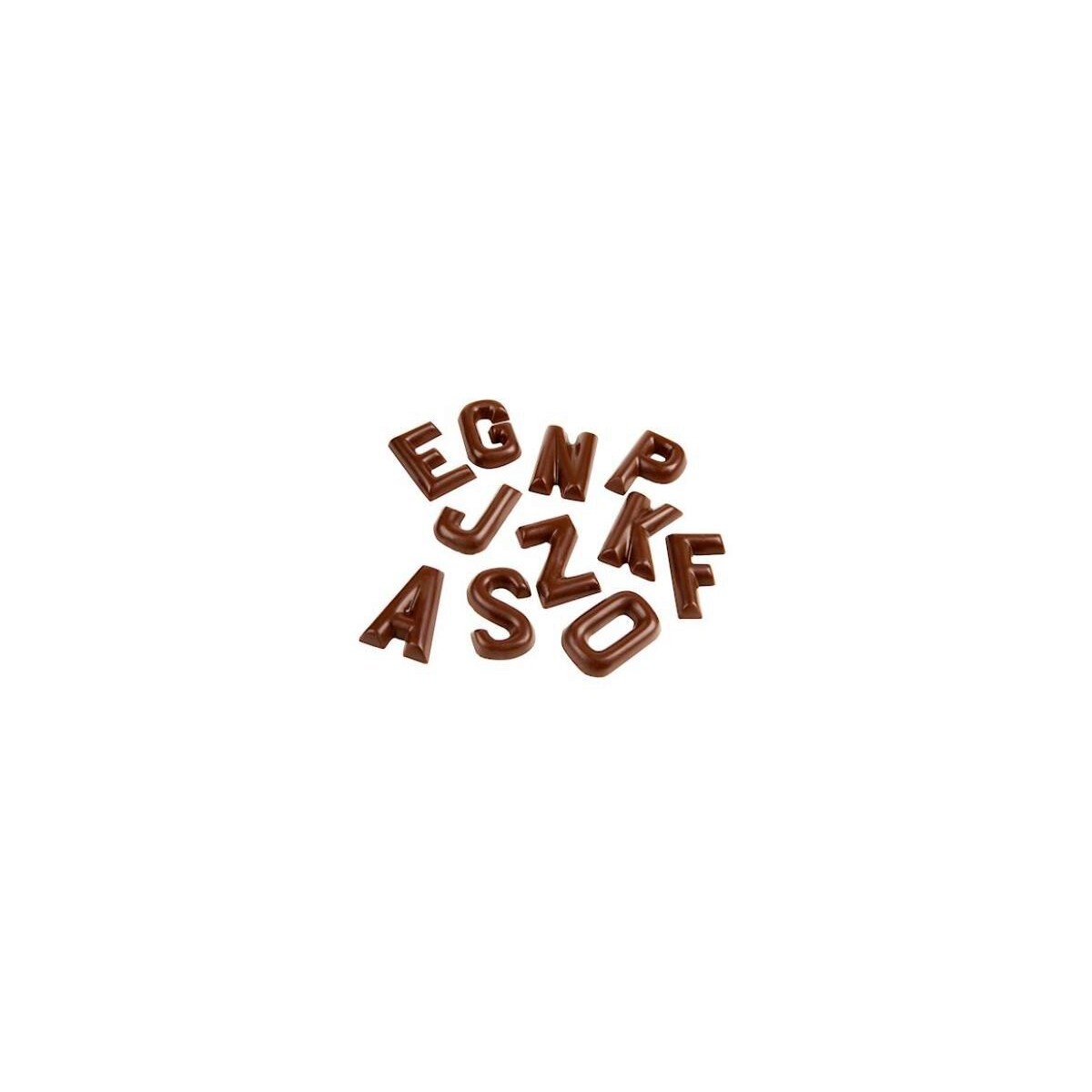 MOULE À CHOCOLAT LETTRES ALPHABET A-Z 26 CW1426 26X1 -- 5GR 275X135MM