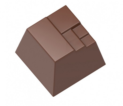 MOULE À CHOCOLAT CARRÉ DESIGN  CW1557 3X8 -- 11.75GR