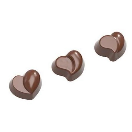 MOULE À CHOCOLAT COEUR MODERNE CW1576 3X7 -- 12GR