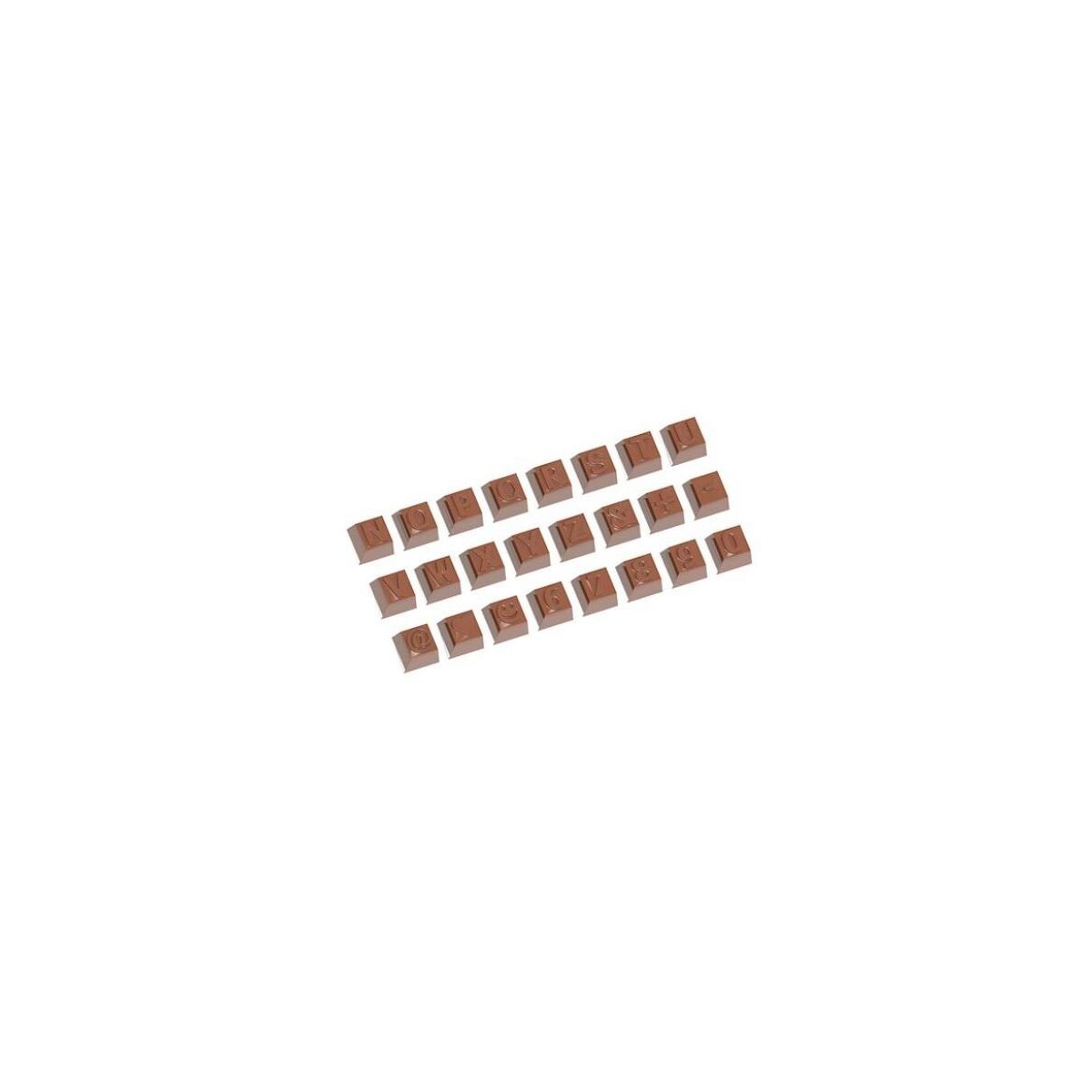 +MOULE À CHOCOLAT PARTIE 2 ALPHABET 24 FIG. CW16293X8 -- 12GR 275X135MM