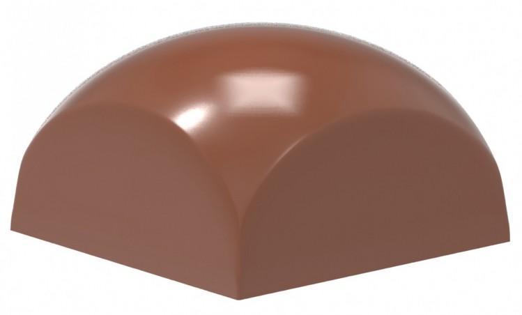 MOULE À CHOCOLAT CARRÉ ROND LISSE CW1865 3X8 -- 9GR