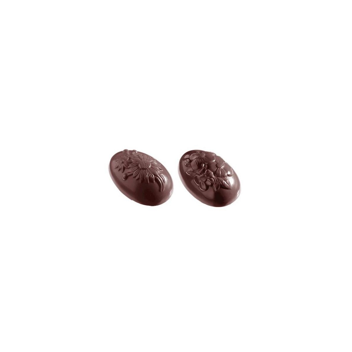 MOULE À CHOCOLAT OEUF FLEUR GRAND 94MM CW1043 1X4 -- 128GR