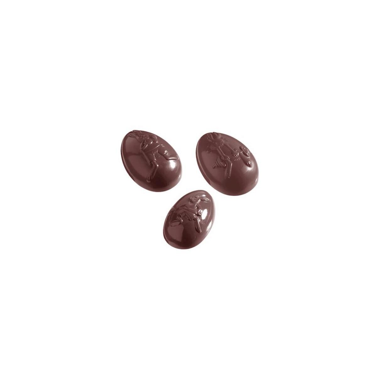 MOULE À CHOCOLAT OEUF OLYMPIA 6 FIG 82X56X CW1042HT28MM / 2X3