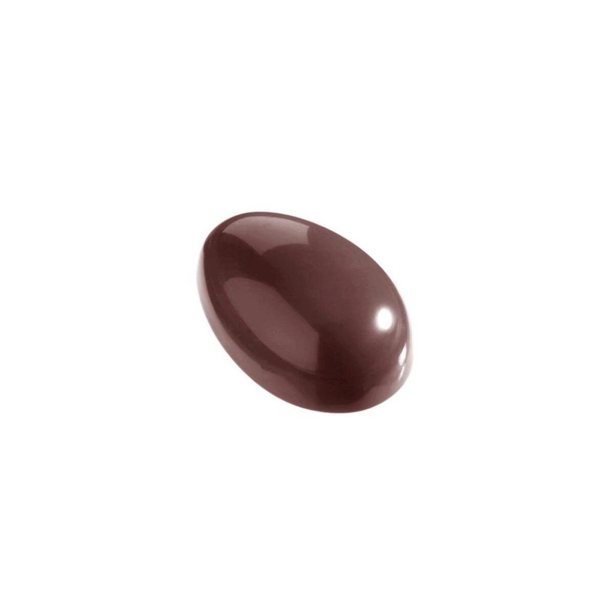 MOULE À CHOCOLAT OEUF LISSE 100 MM CW1254 100X65XHT35MM / 2X2 -- 135GR