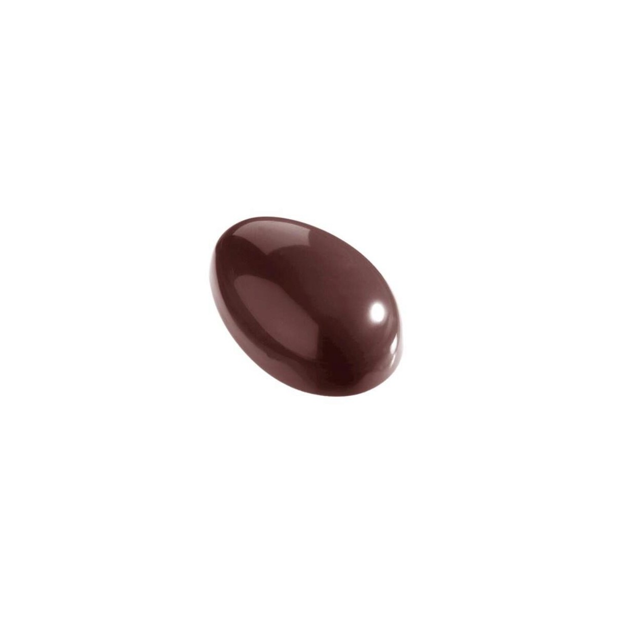 MOULE À CHOCOLAT OEUF LISSE 55 MM CW2004 55X38X19MM / 4X4 -- 28GR