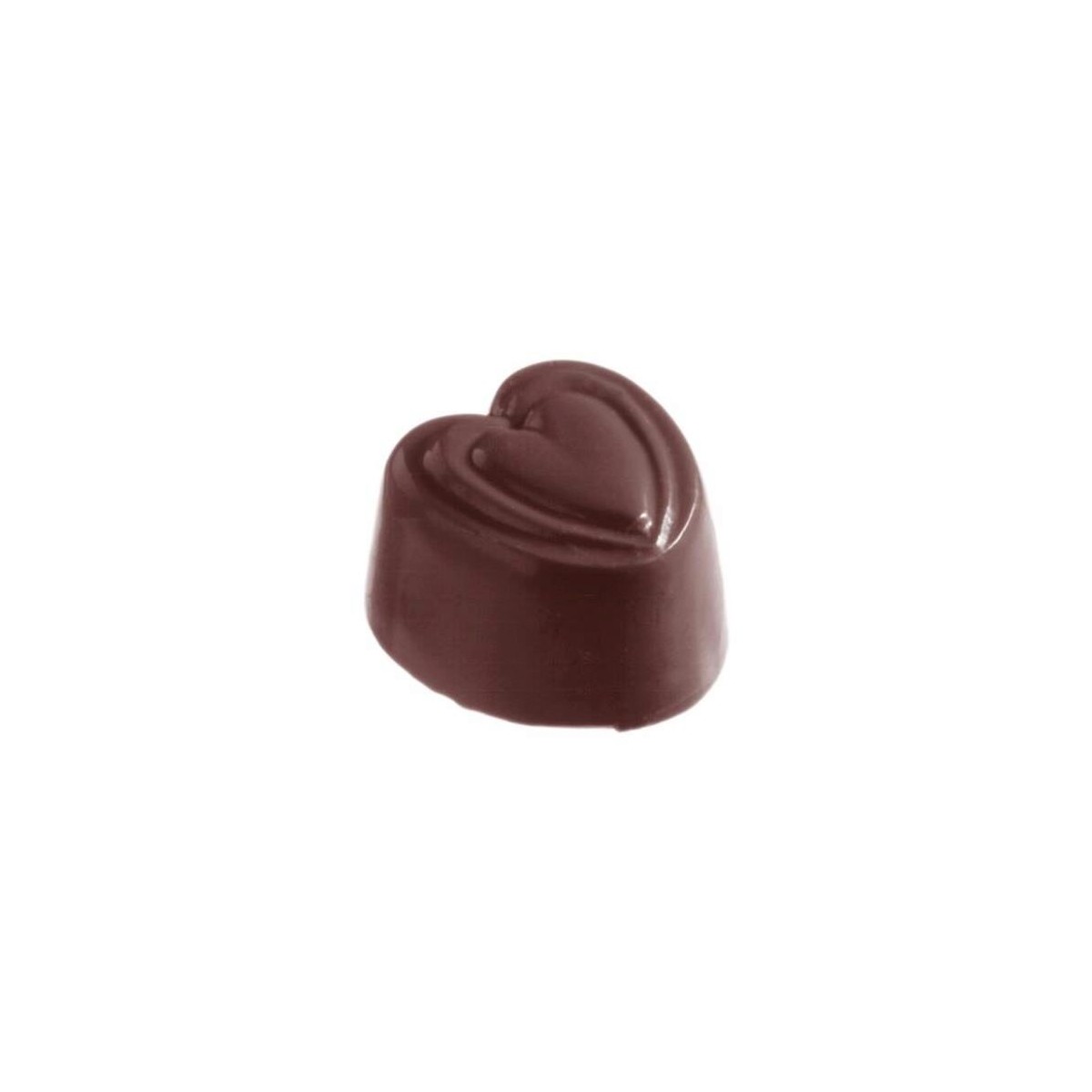 MOULE À CHOCOLAT COEUR CW1012 13.5X27.5CM  3X8 13GR