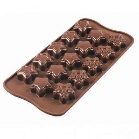 MOULE A PRALINE EN SILICONE BRUN MELODY SCG043