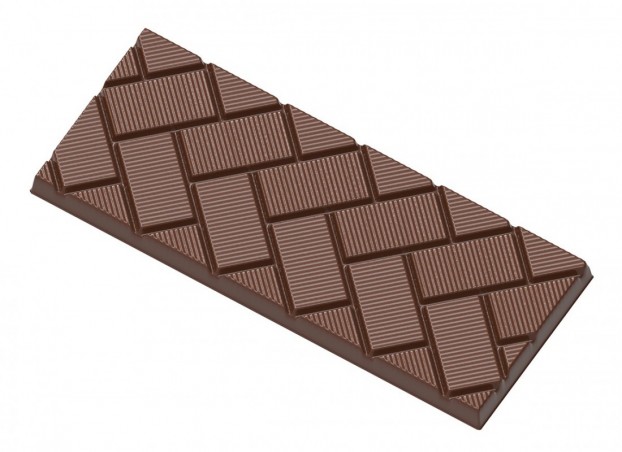 MOULE À CHOCOLAT TABLETTE CUBES OBLIQUES CW2453 13.5X27.5CM  1X4 74GR