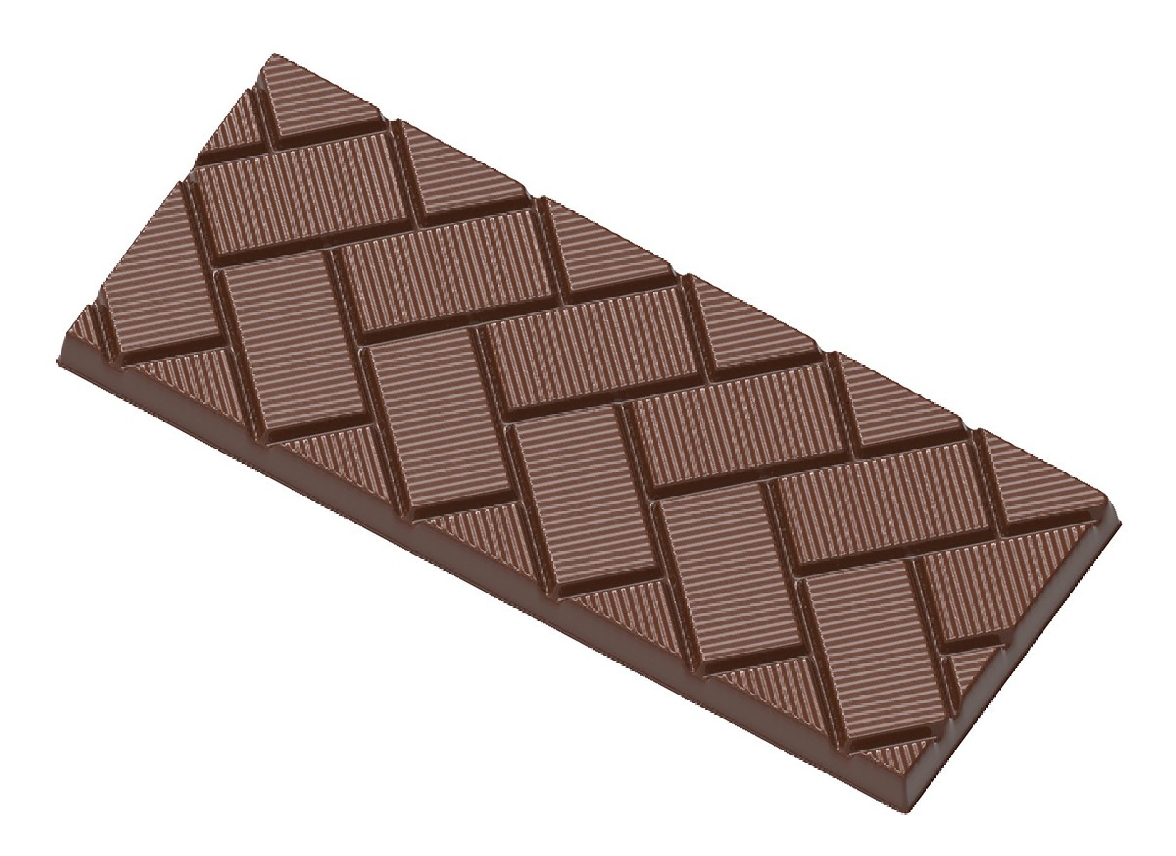 MOULE À CHOCOLAT TABLETTE CUBES OBLIQUES CW2453 13.5X27.5CM  1X4 74GR