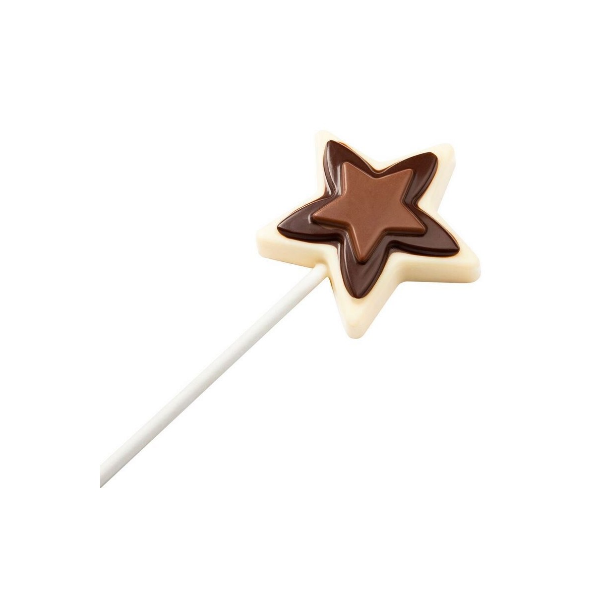 CHOCOLATE MOULD LOLLIPOP STAR CF1105 13.5X27.5CM  1X4 23GR