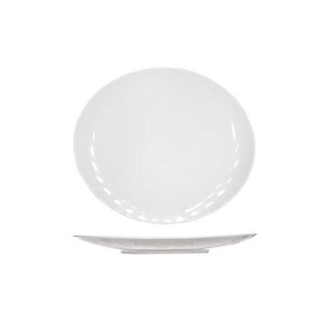 C&T ESSENTIALS ASSIETTE STEAK OVALE BLANCHE 30X27CM