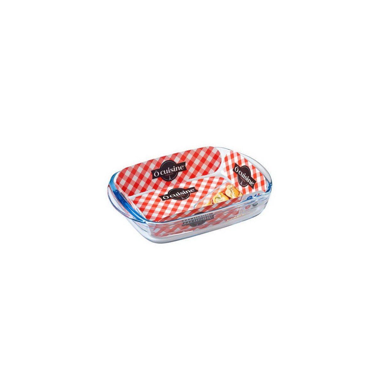 O CUISINE PLAT FOUR BOROSILICATE REC.23X15CM-0.8L 