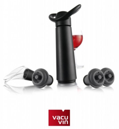 VACU VIN SET CONCERTO POMPE VIN NOIR+3 BOUCHONS+VERSEUR