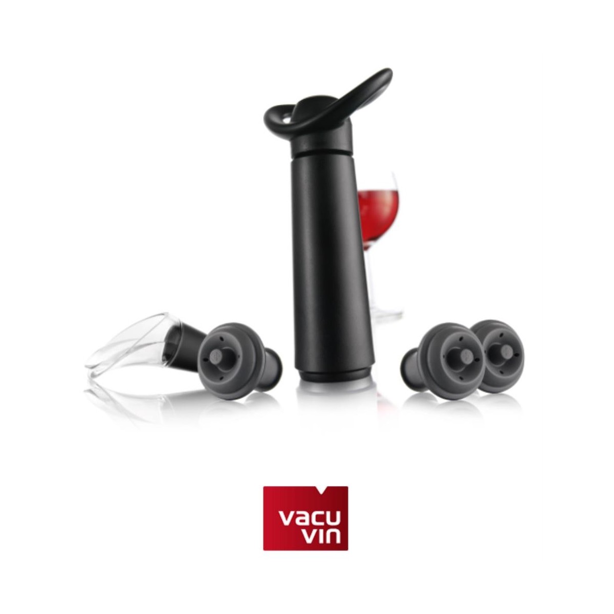 VACU VIN SET CONCERTO POMPE VIN NOIR+3 BOUCHONS+VERSEUR