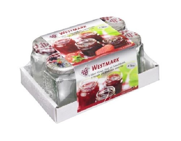 WESTMARK SET 6 POTS A CONFITURE 191ML VERRE 58MM