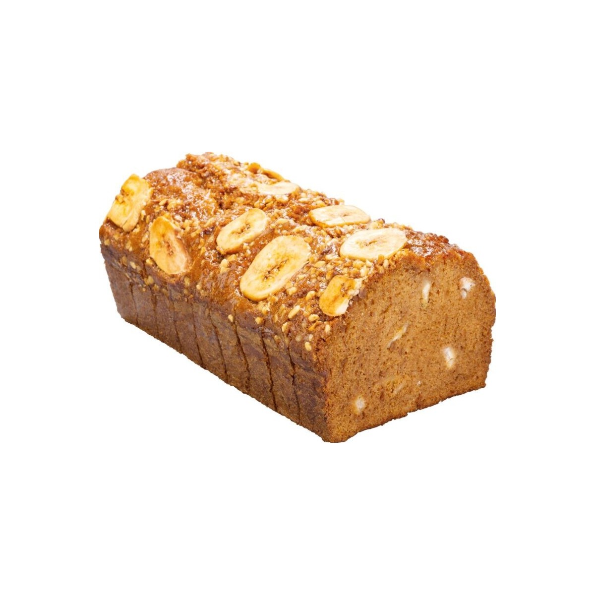 B & B 12632 CAKE BANANE ET NOISETTE COUPE EN  25 TRANCHES DE 75GR