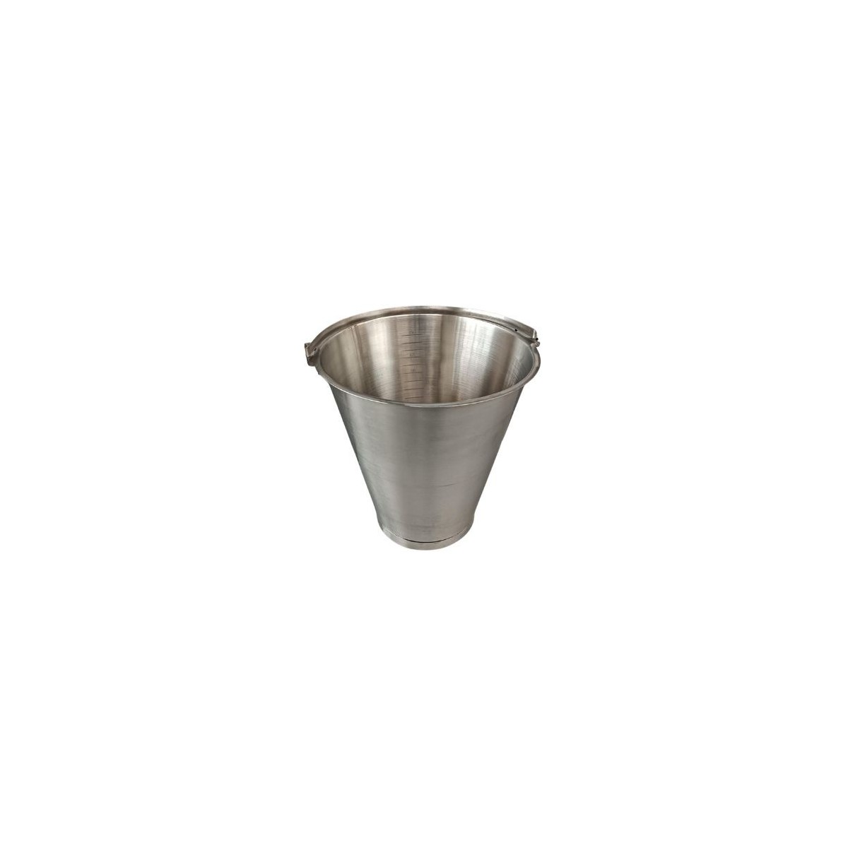 SEAU INOX 15L GRADUE 35X33,5CM FOND RENFORCE  