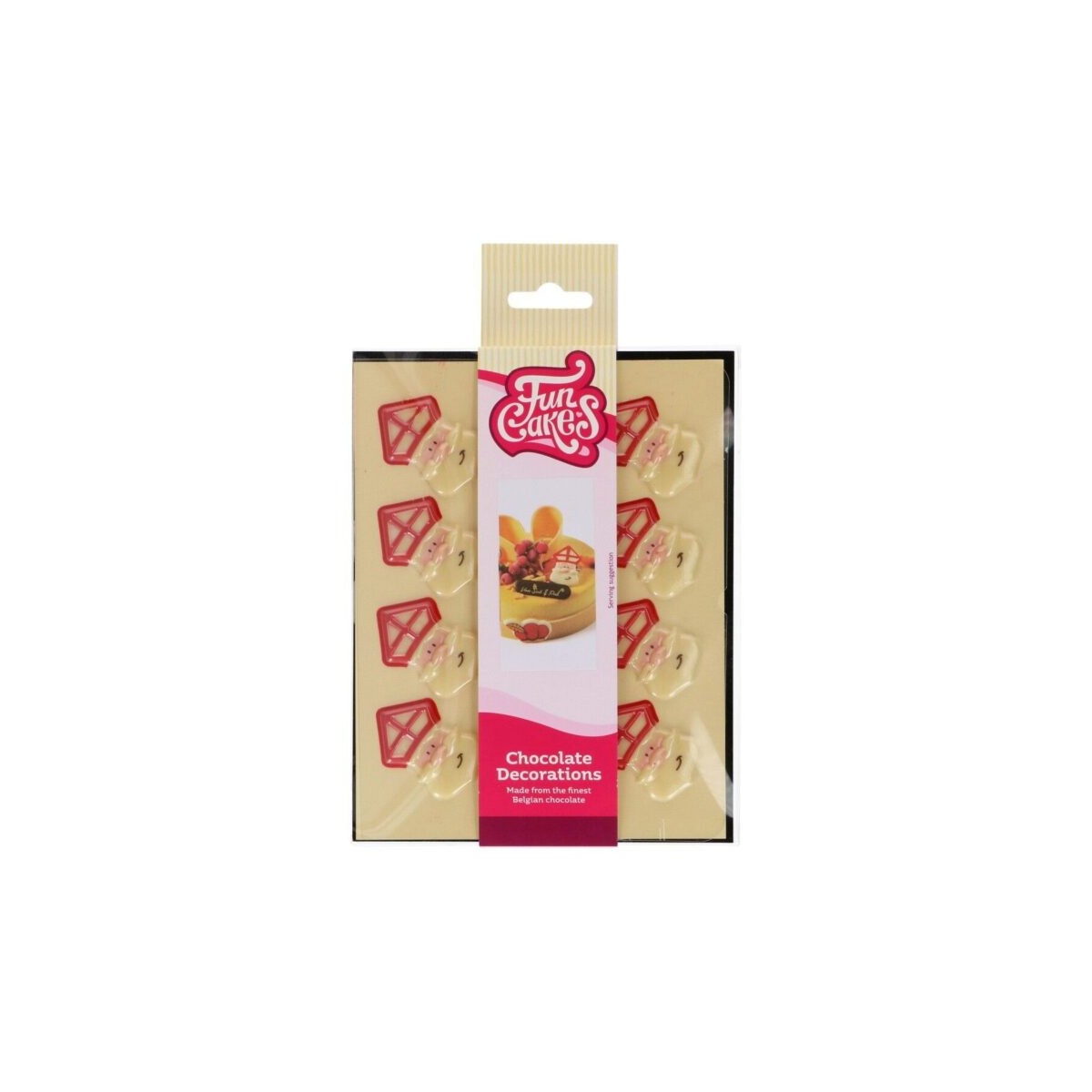 FUNCAKES THOOFD SINTERKLAAS  45X30MM IN CHOCOLADE  12 STUKKS