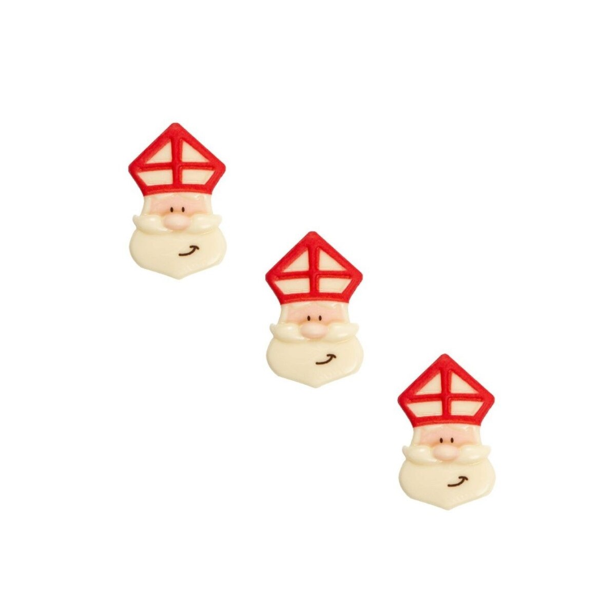 FUNCAKES TETE DE SAINT-NICOLAS 45X30MM EN CHOCOLAT12 PIECES