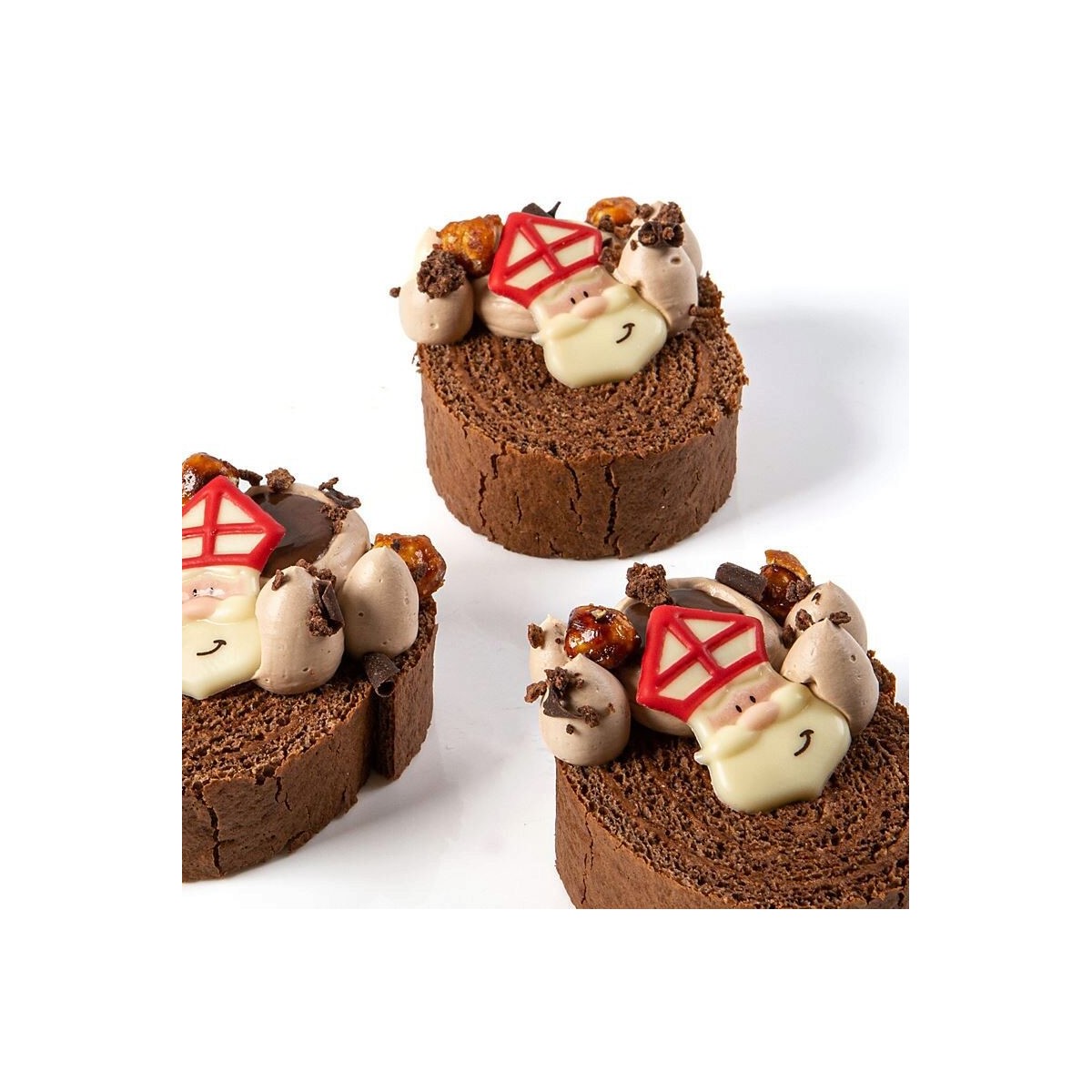 FUNCAKES TETE DE SAINT-NICOLAS 45X30MM EN CHOCOLAT12 PIECES