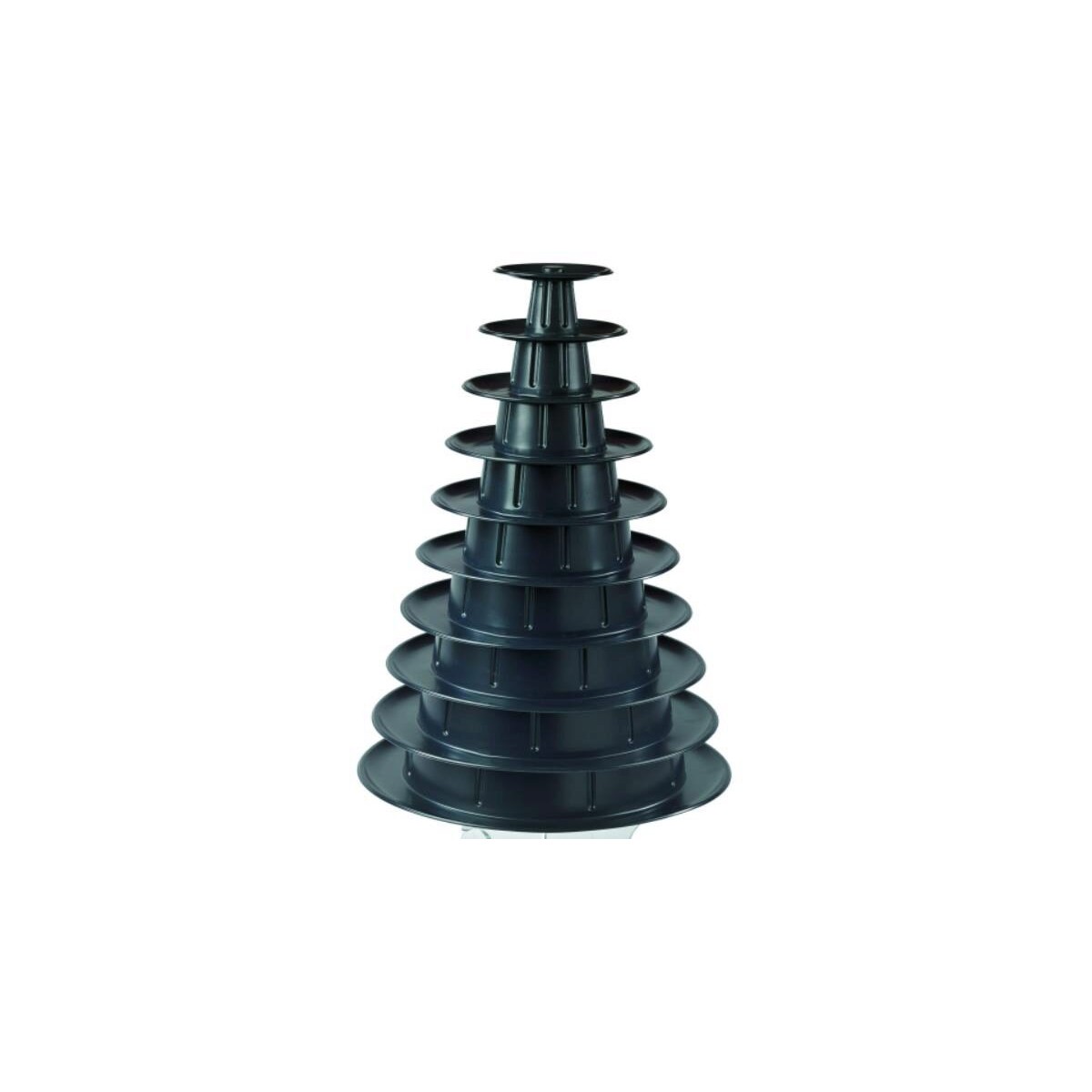 MACARON PYRAMID NM ZWART VERSIE 10 AFNEEMBAAR PLATEN H46CM