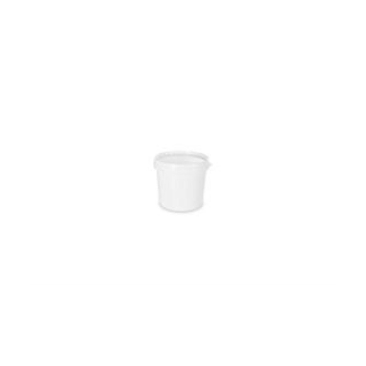 SEAU PLASTIQUE ALIMENTAIRE BLANC   5.8L A/COUVERCLE&ANSE PLASTIQUE