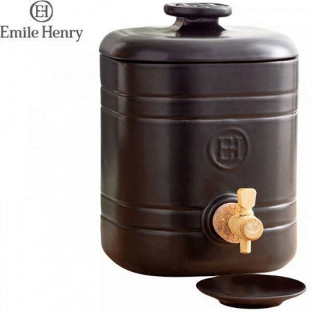 EMILE HENRY 2,5L MAT ZWARTE KERAMISCHE AZIJNSCHAAL